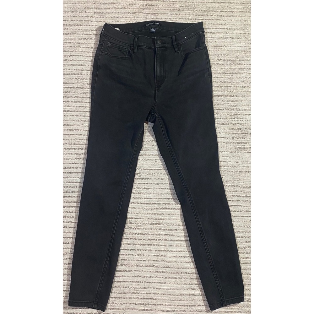 Calvin Klein Jeans Womens Size 30 Black Skinny High Rise Stretch‎ Denim Pants